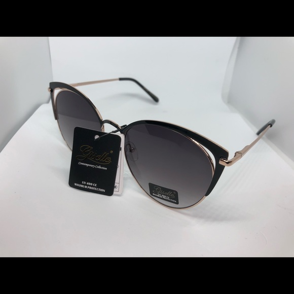 🆕 GISELLE RETRO BLACK FASHION SUNGLASSES - Picture 3 of 5